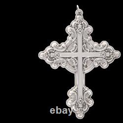 Wallace 03 Sterling Silver Christmas Ornament Baroque Cross Christian Religious