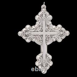 Wallace 03 Sterling Silver Christmas Ornament Baroque Cross Christian Religious