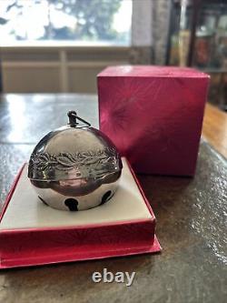 Wallace 1971 1st In Series Silver Sleigh Bell Christmas Ornament In Original Box
