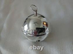 Wallace 1973 Silver Plated Sleigh Bell Christmas Ornament