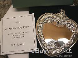 Wallace 19th Ed. 2011 Heart & Bell Ornament-grande Baroque Sterling Silver-boxed