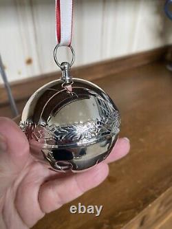 Wallace 2015 Silver Plate Sleigh Bell Ornament 45th Anniversary Edition