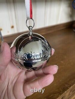 Wallace 2015 Silver Plate Sleigh Bell Ornament 45th Anniversary Edition