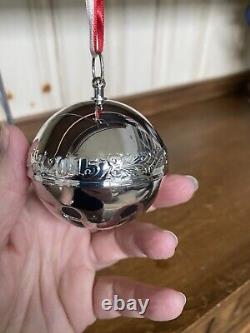 Wallace 2015 Silver Plate Sleigh Bell Ornament 45th Anniversary Edition