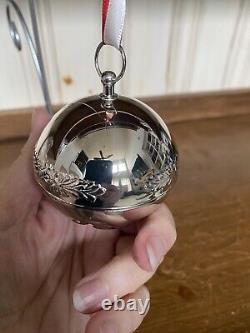 Wallace 2015 Silver Plate Sleigh Bell Ornament 45th Anniversary Edition