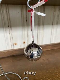 Wallace 2015 Silver Plate Sleigh Bell Ornament 45th Anniversary Edition