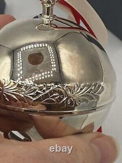 Wallace 2015 Silver Plate Sleigh Bell Ornament 45th Anniversary Edition