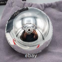 Wallace 2017 Ribbons & Flowers Sleigh Bell Silverplate Christmas Ornament