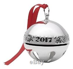 Wallace 2017 Silver Plated Sleigh Bell Ornament Christmas 47th Edition Gift Bag