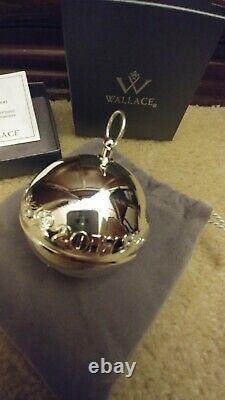 Wallace 2017 Sleigh Bell Silver Plate Ornament 47th Edition New in Box