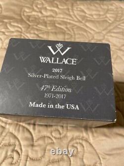 Wallace 2017 Sleigh Bell Silver Plate Ornament 47th Edition Preowned in Box