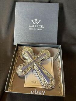 Wallace 2017 sterling silver cross christmas ornament