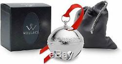 Wallace 2019 Sterling Silver Sleigh Bell 25th Anniversary Ed Christmas Ornament
