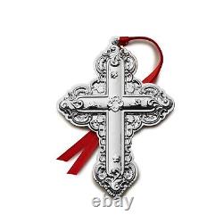 Wallace 2024 Annual sterling silver 29th Edition Cross Ornament, New