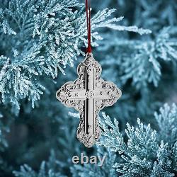 Wallace 2024 Sterling Silver Grand Baroque Cross Christmas Ornament 29th Edition