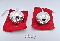Wallace Silver Plate 2000, 2001, 2002, 2003 SLEIGH BELL CHRISTMAS Ornaments New
