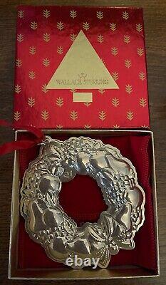 Wallace Sterling Silver Christmas Wreath Ornaments Symbols of Christmas