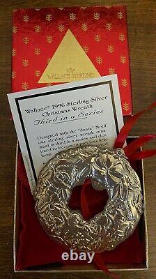 Wallace Sterling Silver Christmas Wreath Ornaments Symbols of Christmas