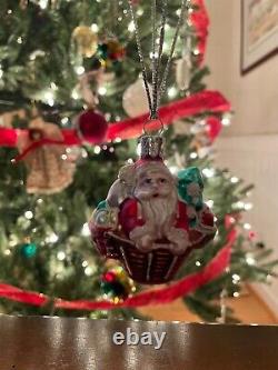 Waterford Holiday Heirlooms North Pole Balloon Ride glass ornament With Box