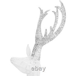 Weather-Resistant Silver Color Reindeer Family Christmas Decoration with 201 LED