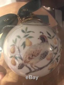 Wedgewood 12 days of Christmas Partridge In A Pear tree Christmas Ball ornament