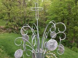 Wendel August Forged Aluminum Ornament Tree with 18 RELIGIOUS THEMED ornaments