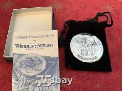 Wendell August Forge 1998 Sterling Silver Anniversary Santa Christmas Ornament